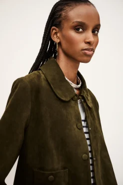Ba&Sh MILAS chaqueta de corte recto VERDE Clearance