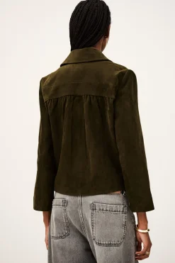 Ba&Sh MILAS chaqueta de corte recto VERDE Clearance
