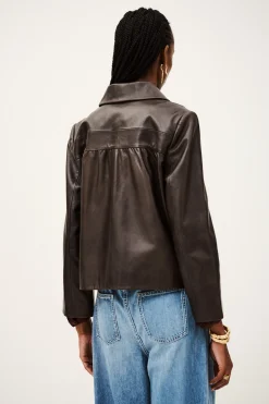 Ba&Sh MILOS chaqueta con cuello peter pan MARRON Online