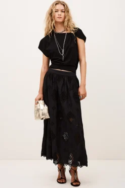Ba&Sh MONA falda larga NEGRO Online