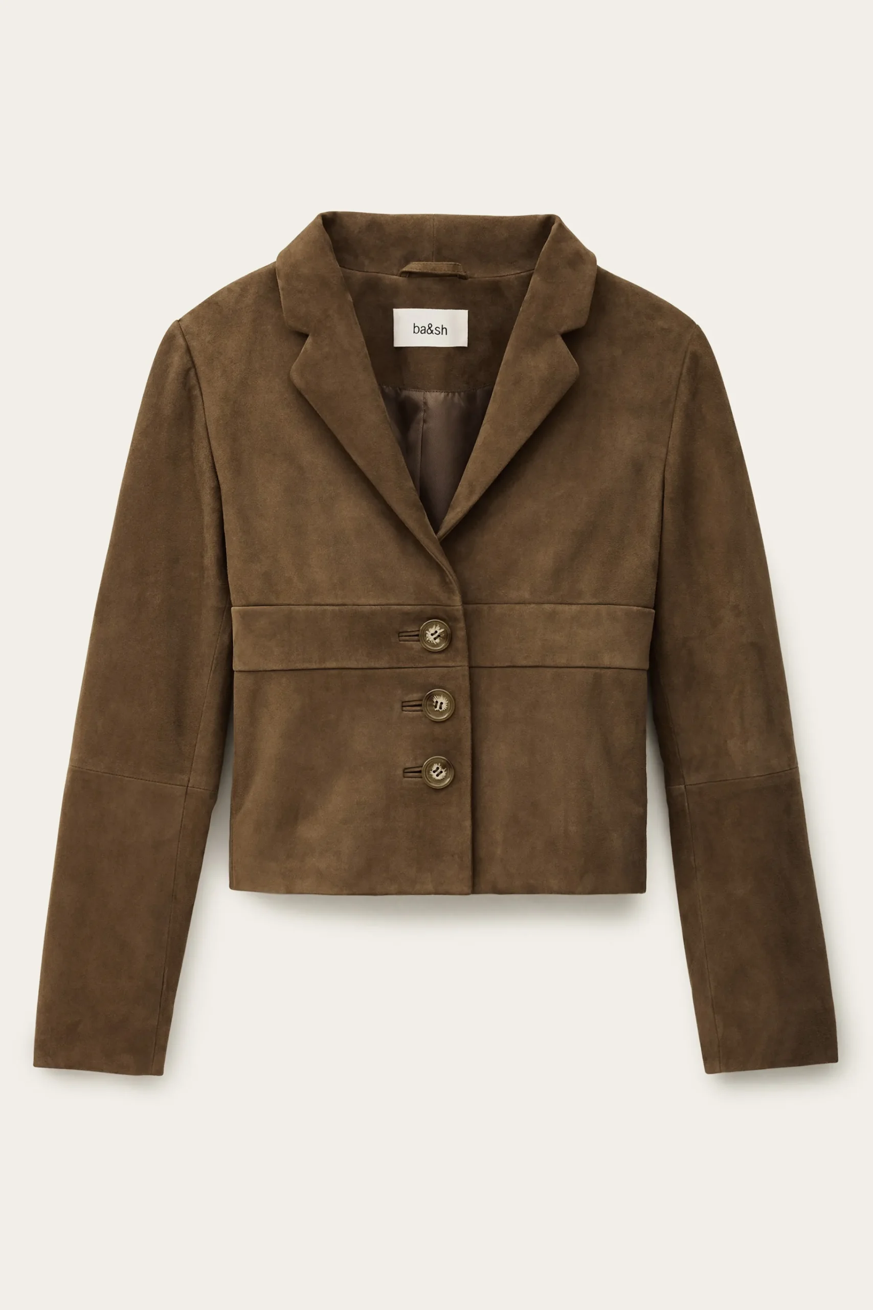 Ba&Sh MORFEO chaqueta de cuero terciopelo VERDE Clearance