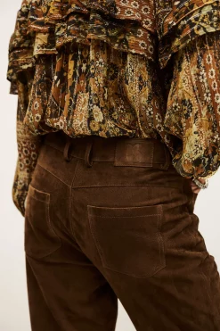 Ba&Sh MOSSI wide-leg trousers MARRON Clearance
