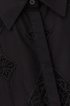 Ba&Sh MURIEL camisa de mangas /4 NEGRO Outlet