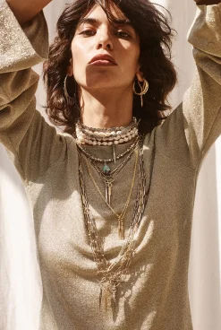 Ba&Sh NADAV collar de plata ORO Discount
