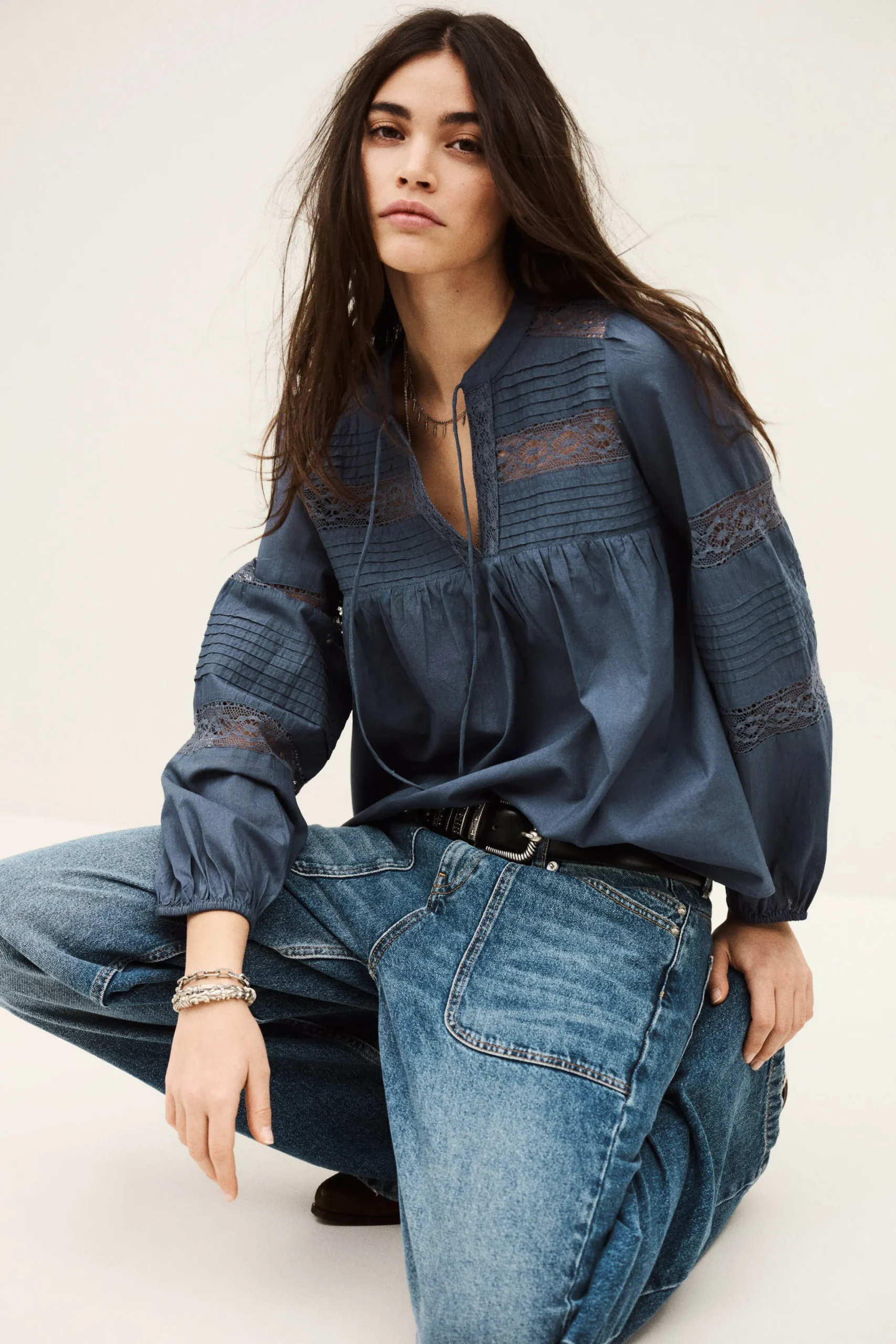Ba&Sh NAMI BLOUSE AZUL Online