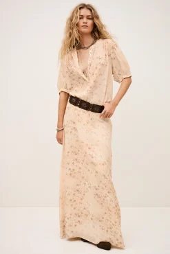Ba&Sh NATTALINA falda larga estampada ECRU Best