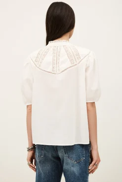 Ba&Sh NELLA camisa de algodón ECRU Outlet