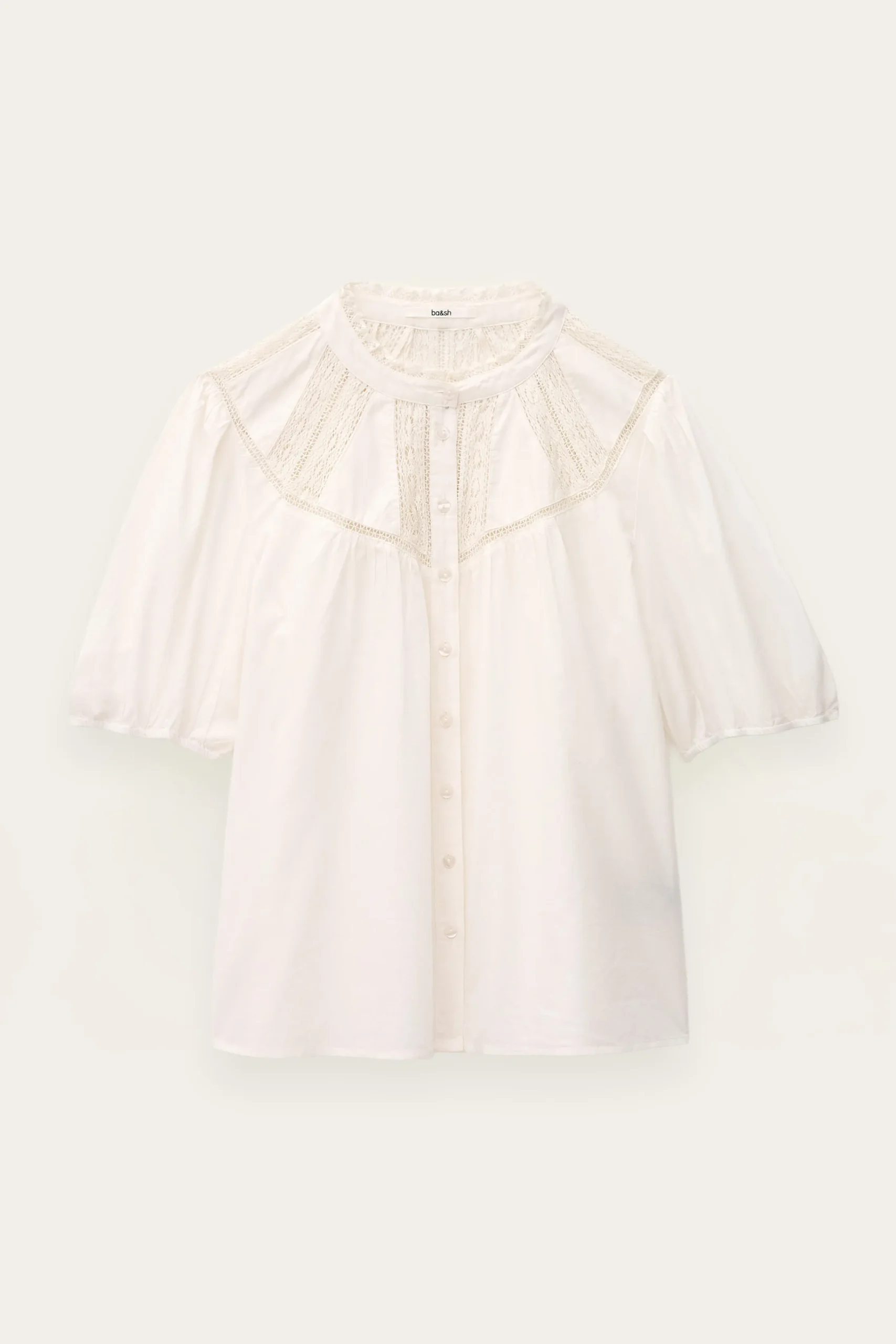 Ba&Sh NELLA camisa de algodón ECRU Outlet