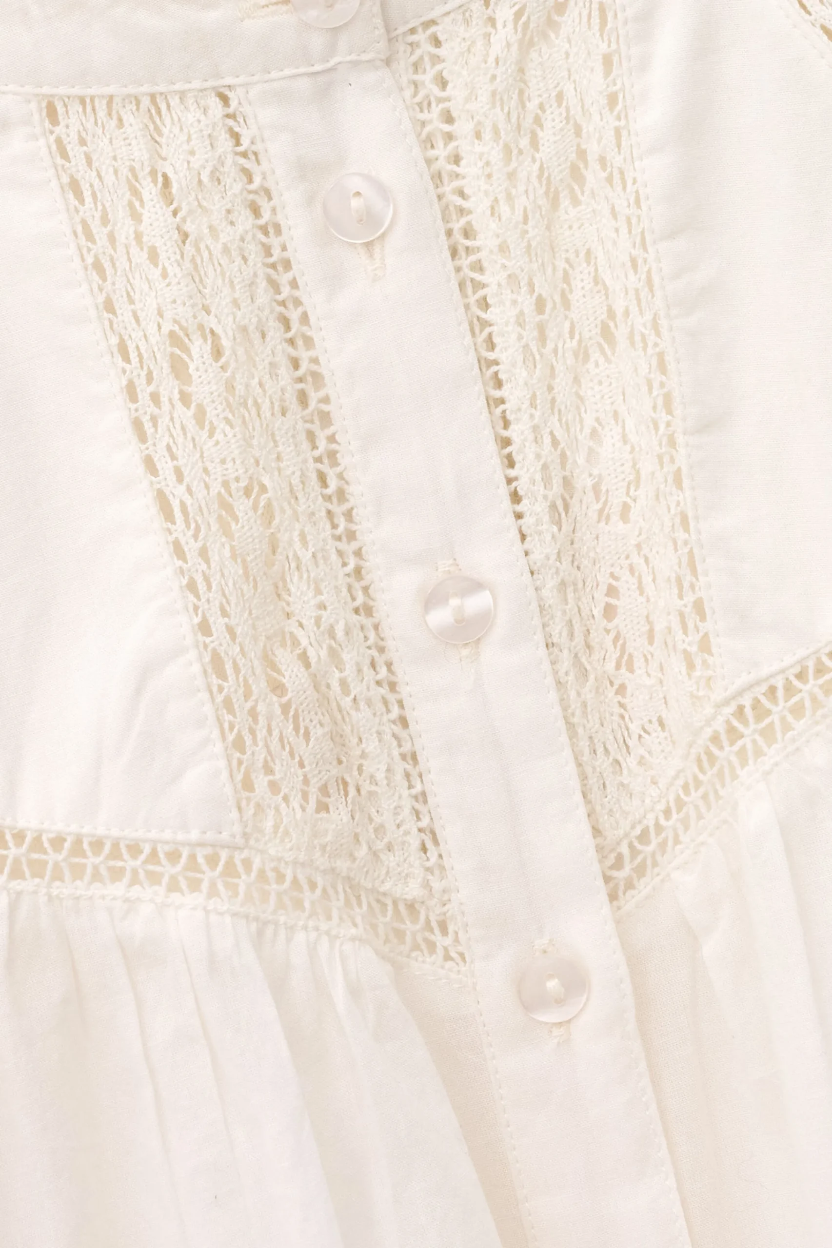 Ba&Sh NELLA camisa de algodón ECRU Outlet