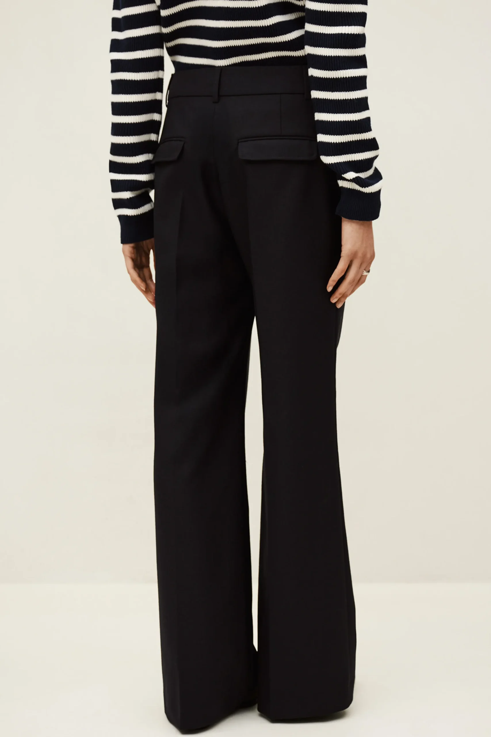 Ba&Sh NIVES pantalón bootcut de lana € 215 € 150,50 AZUL New