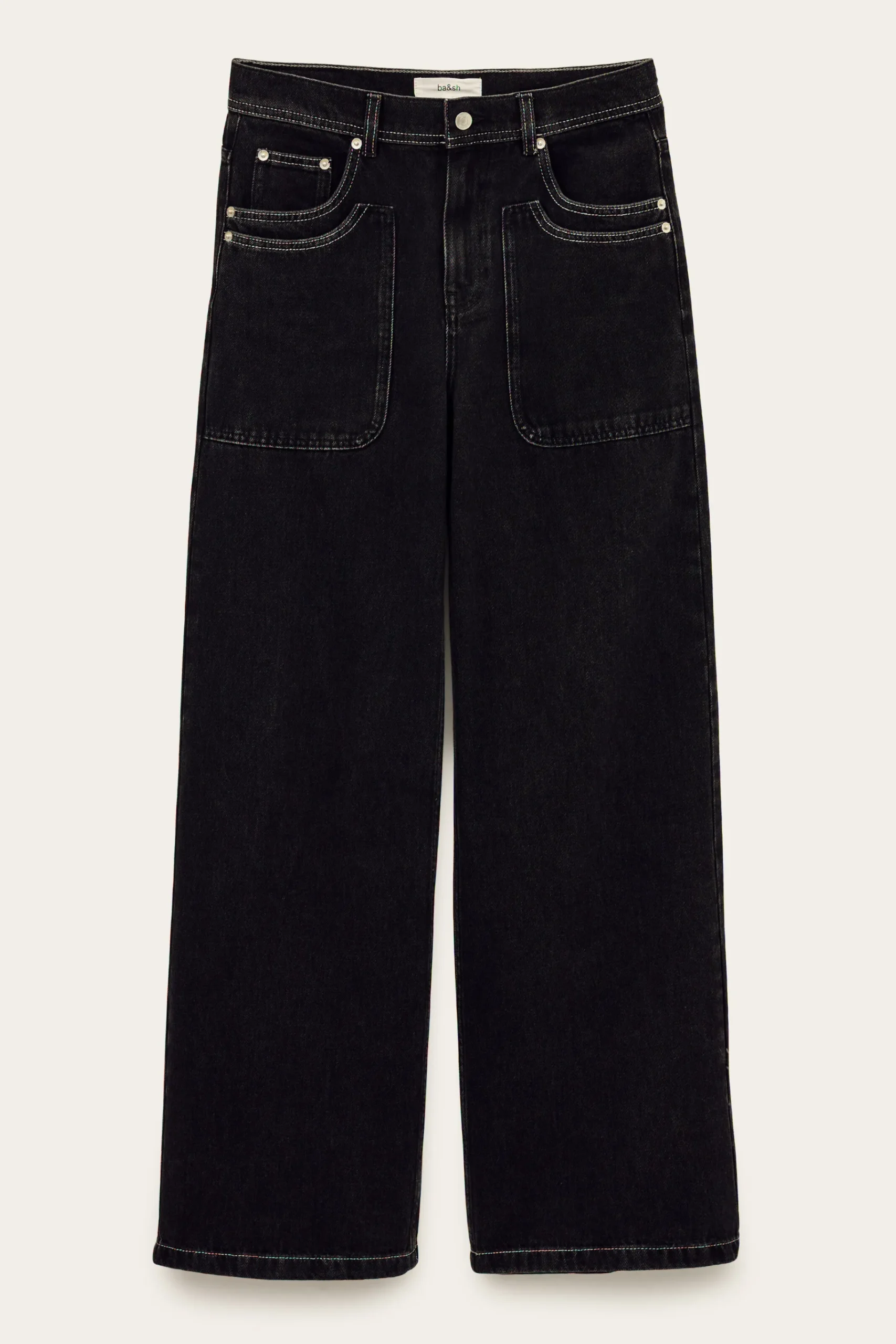 Ba&Sh NOEL vaqueros rectos GRIS Clearance