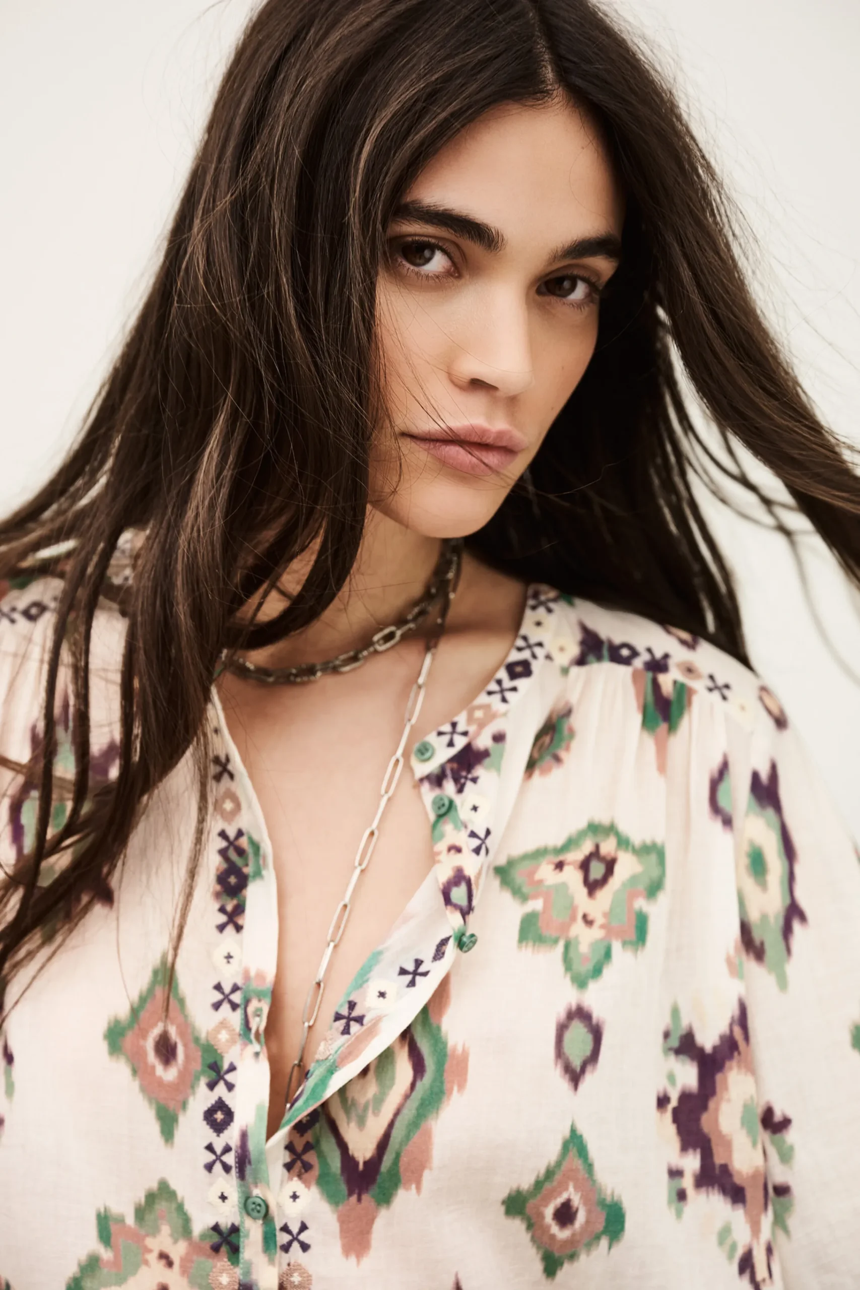 Ba&Sh ODELIE camisa estampada ECRU Online