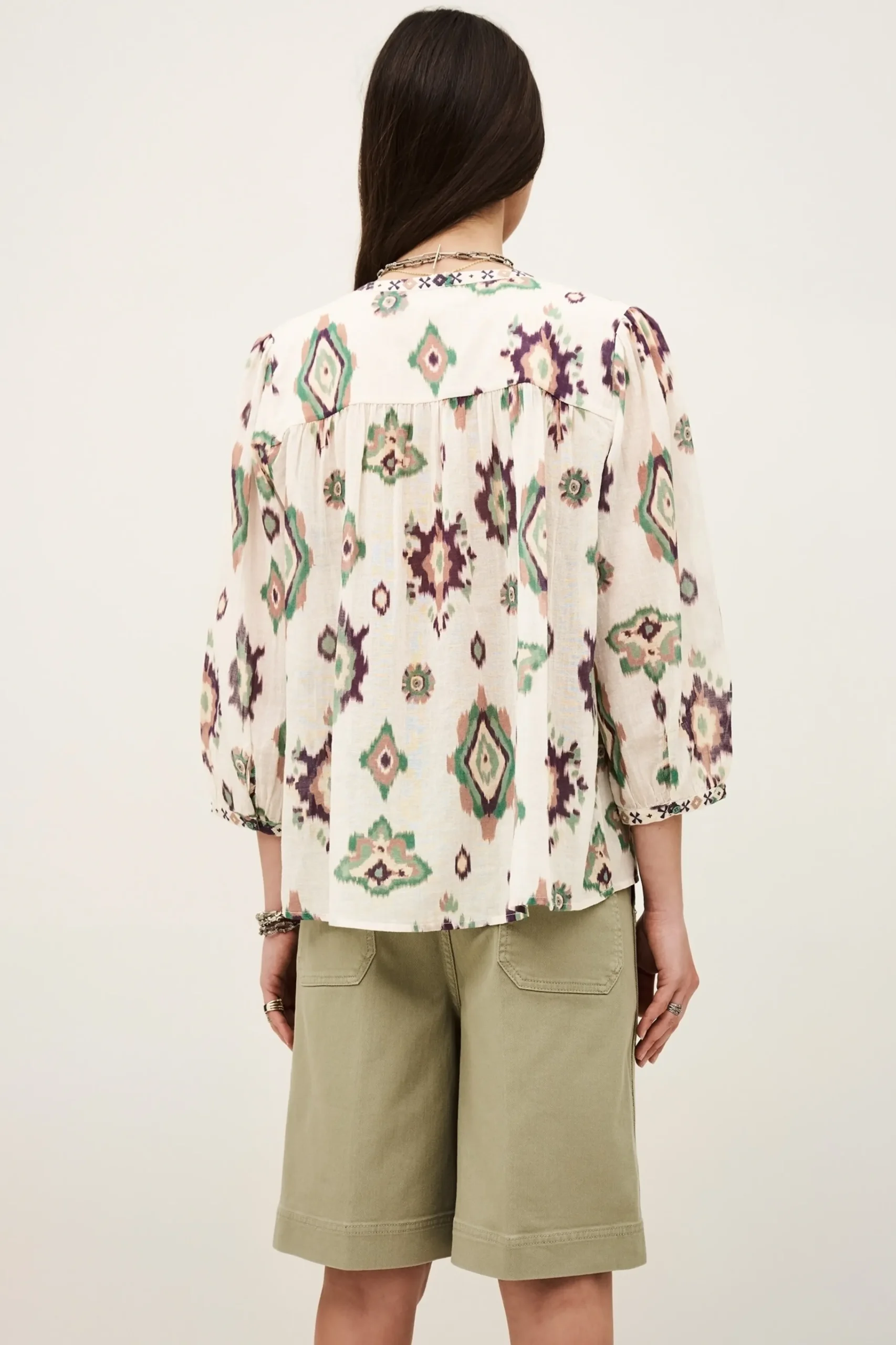 Ba&Sh ODELIE camisa estampada ECRU Online