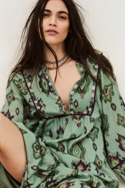 Ba&Sh OELIA vestido midi VERDE Best