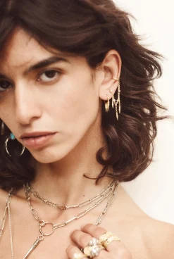 Ba&Sh OKINAWA arete de plata ORO Hot