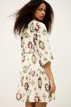 Ba&Sh OLALIE vestido corto ECRU
