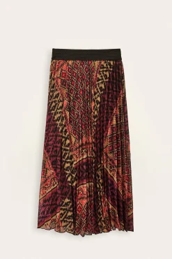 Ba&Sh OLGIA falda midi estampada ROJO Best