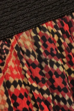 Ba&Sh OLGIA falda midi estampada ROJO Best