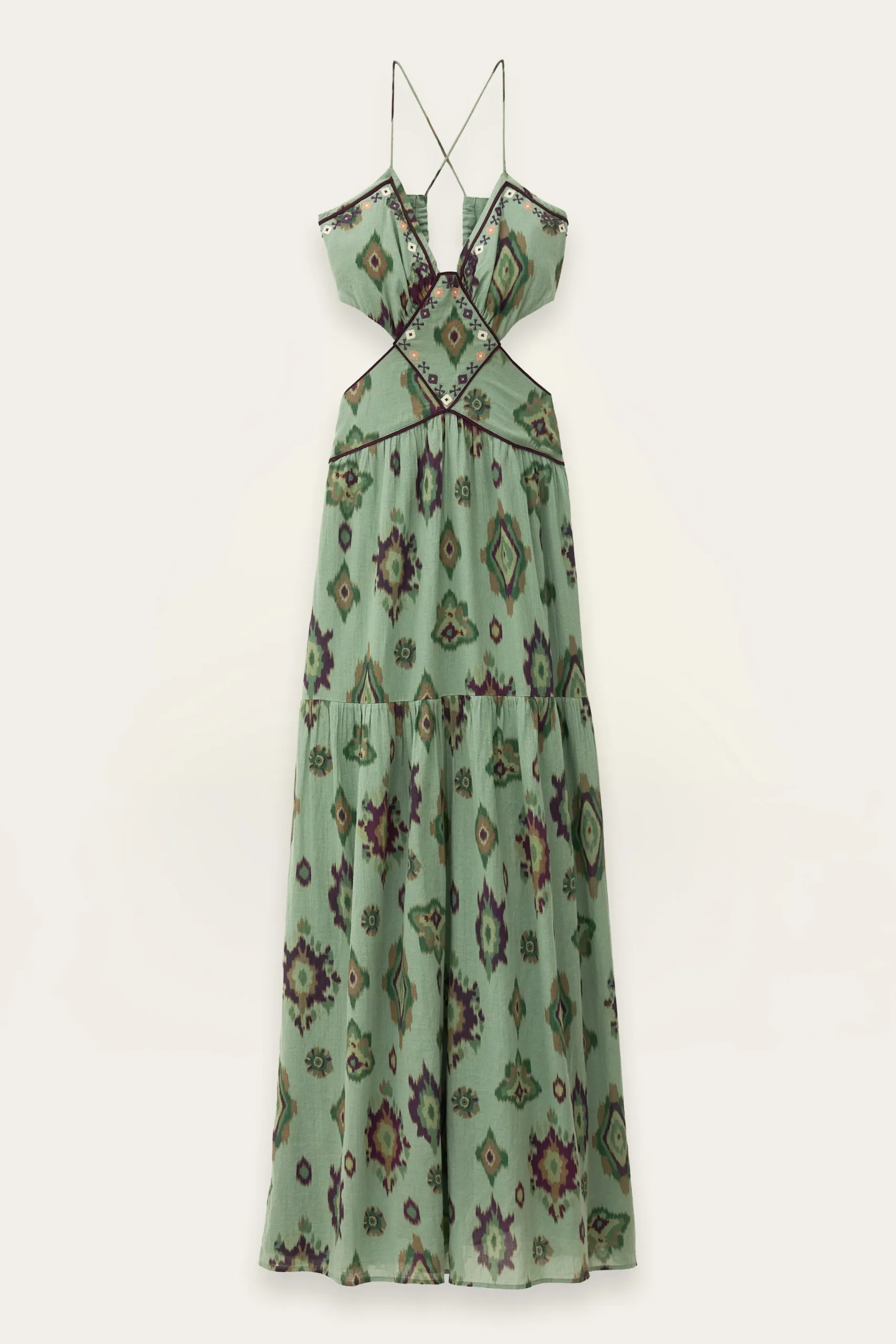Ba&Sh OMELIA vestido largo VERDE Sale