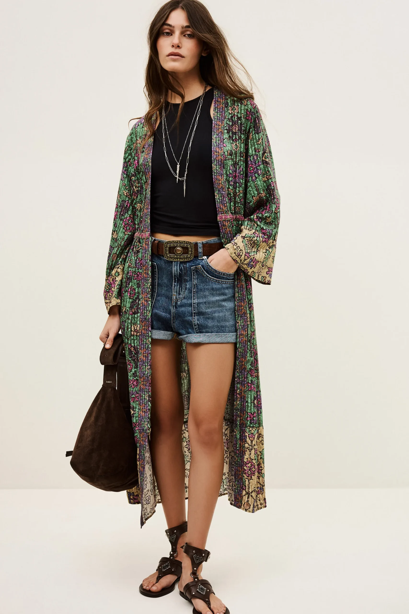 Ba&Sh PADRIG kimono largo VERDE Best