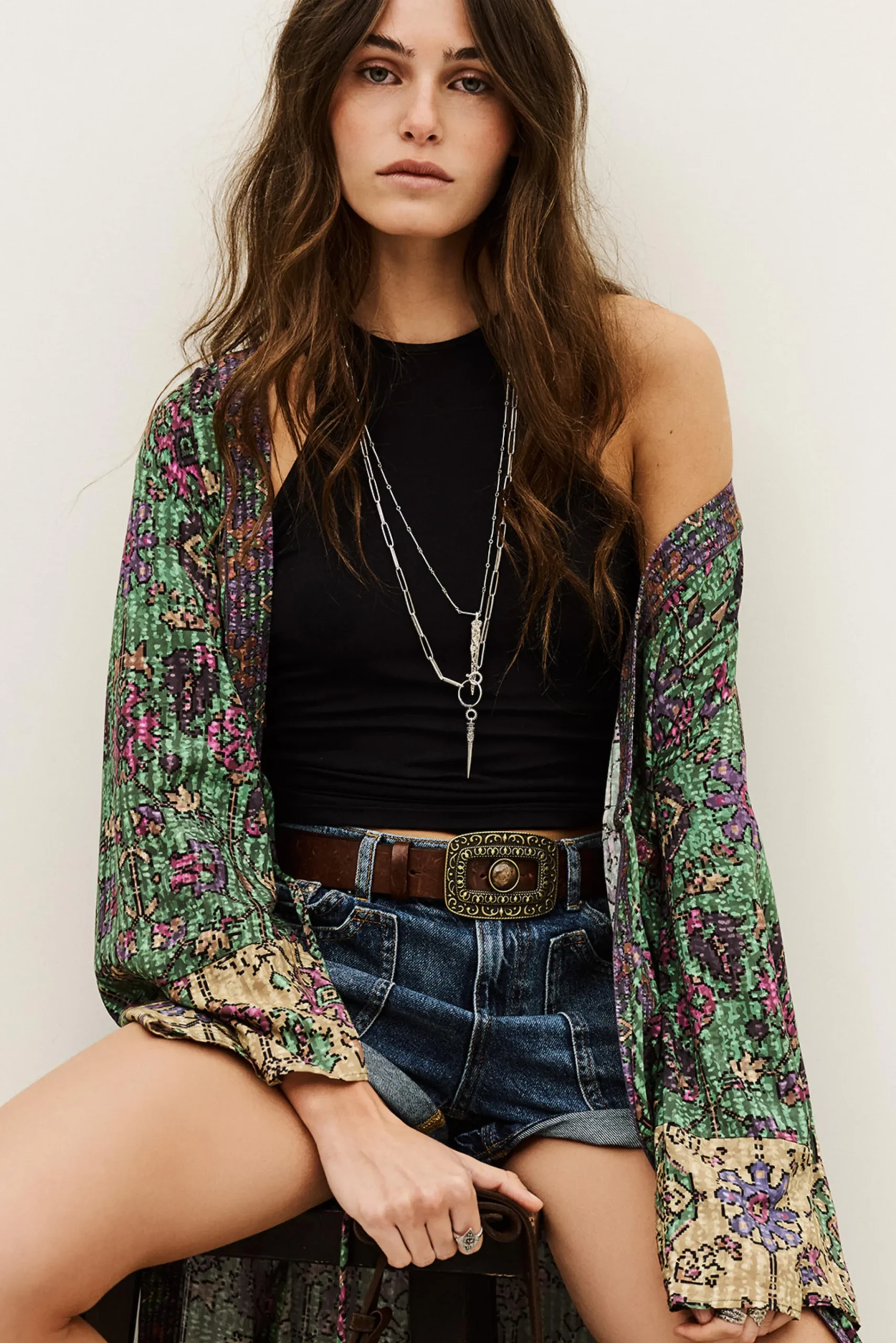 Ba&Sh PADRIG kimono largo VERDE Best