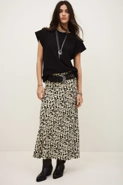 Ba&Sh PAENA falda midi al bies ECRU Outlet