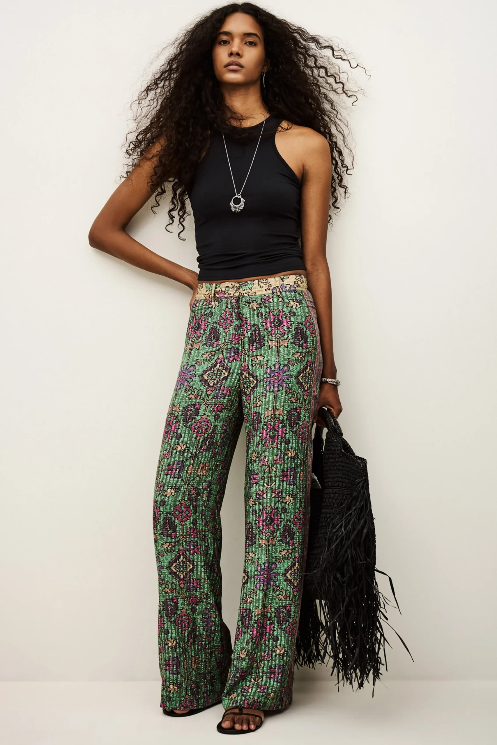 Ba&Sh PALI pantalón ancho € 195 VERDE Sale