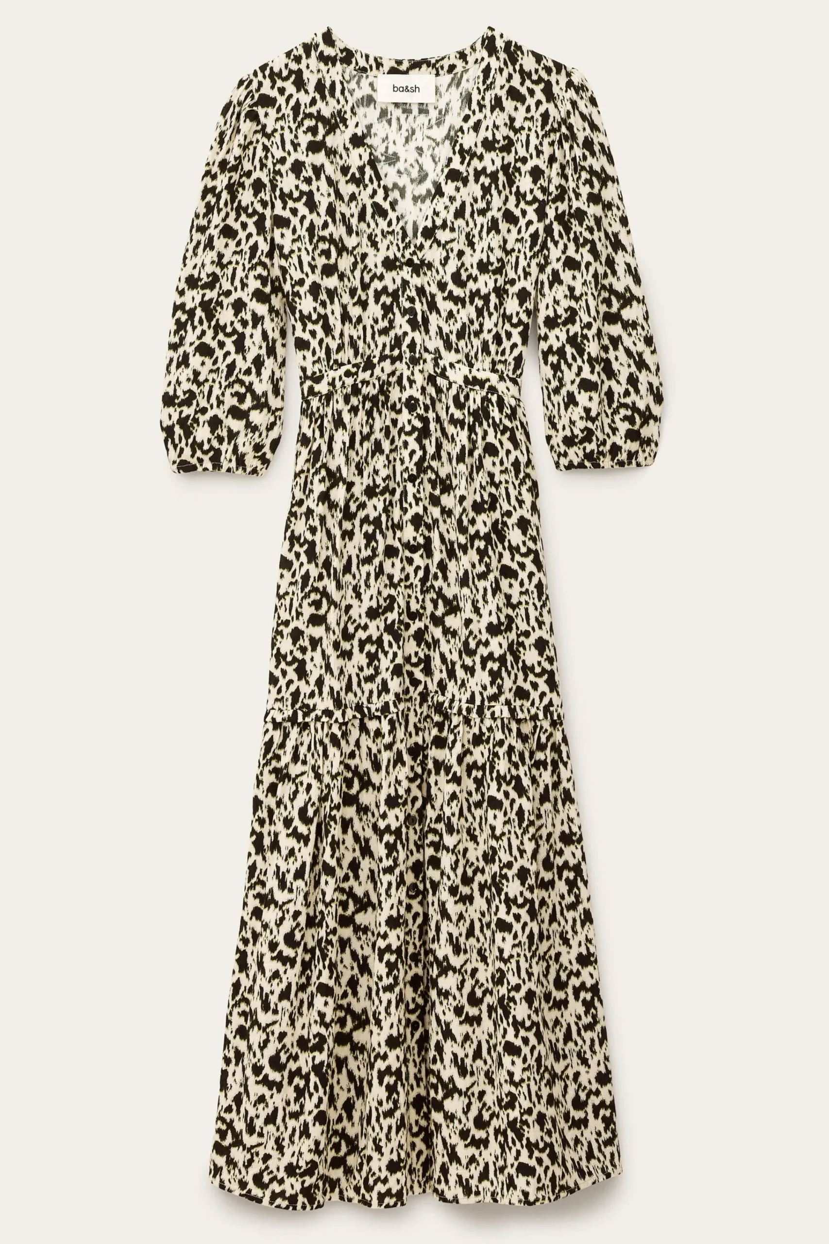 Ba&Sh PALMA vestido largo elegante ECRU New