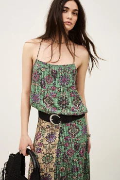 Ba&Sh PAMELA top de tirantes VERDE