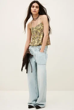 Ba&Sh PAMELA top de tirantes AMARILLO New