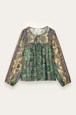 Ba&Sh PAMILA blusa ancha VERDE New