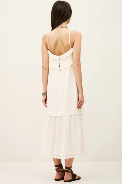 Ba&Sh PENNY vestido midi elegante ECRU Discount