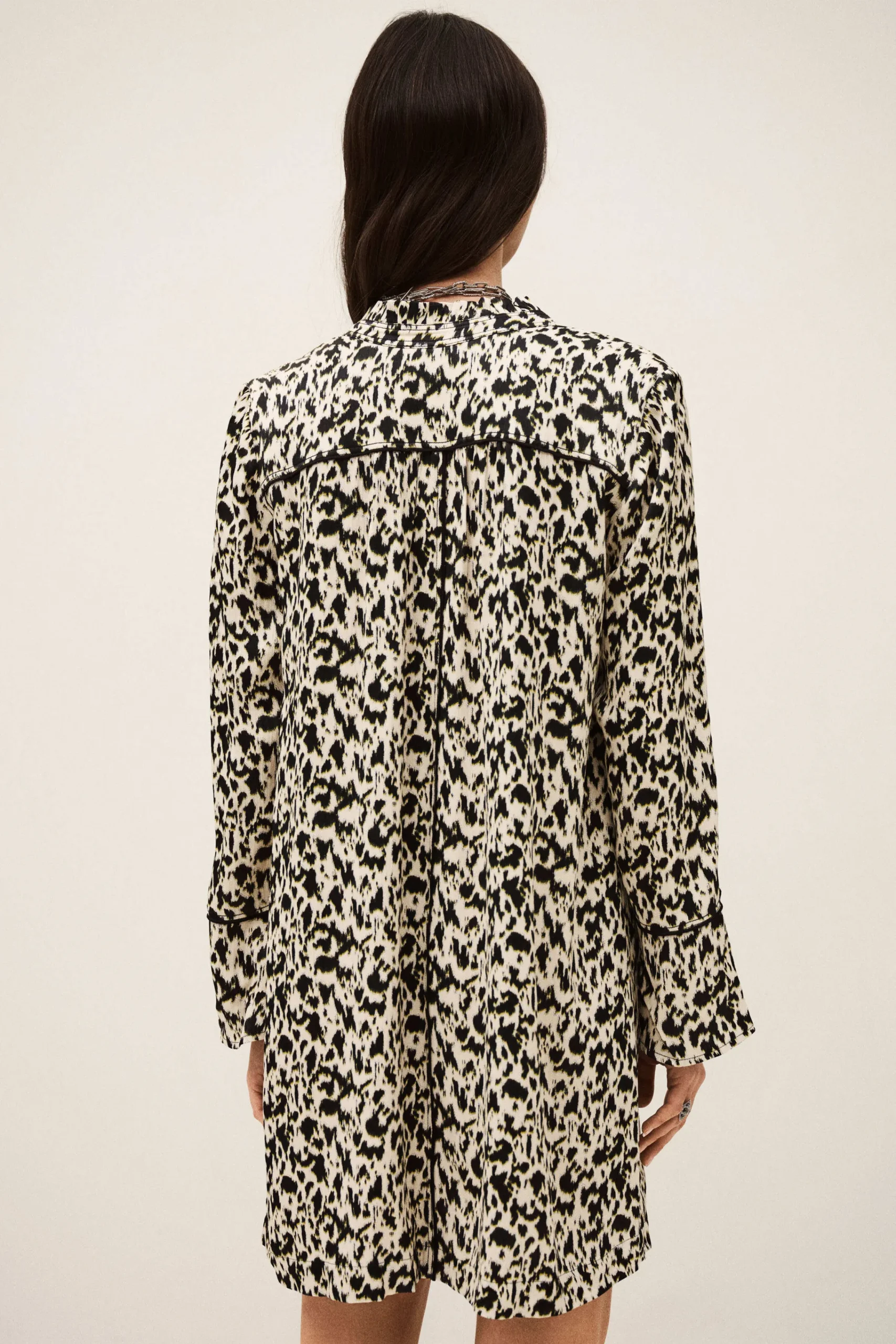 Ba&Sh PERLA vestido corto estampado ECRU Outlet