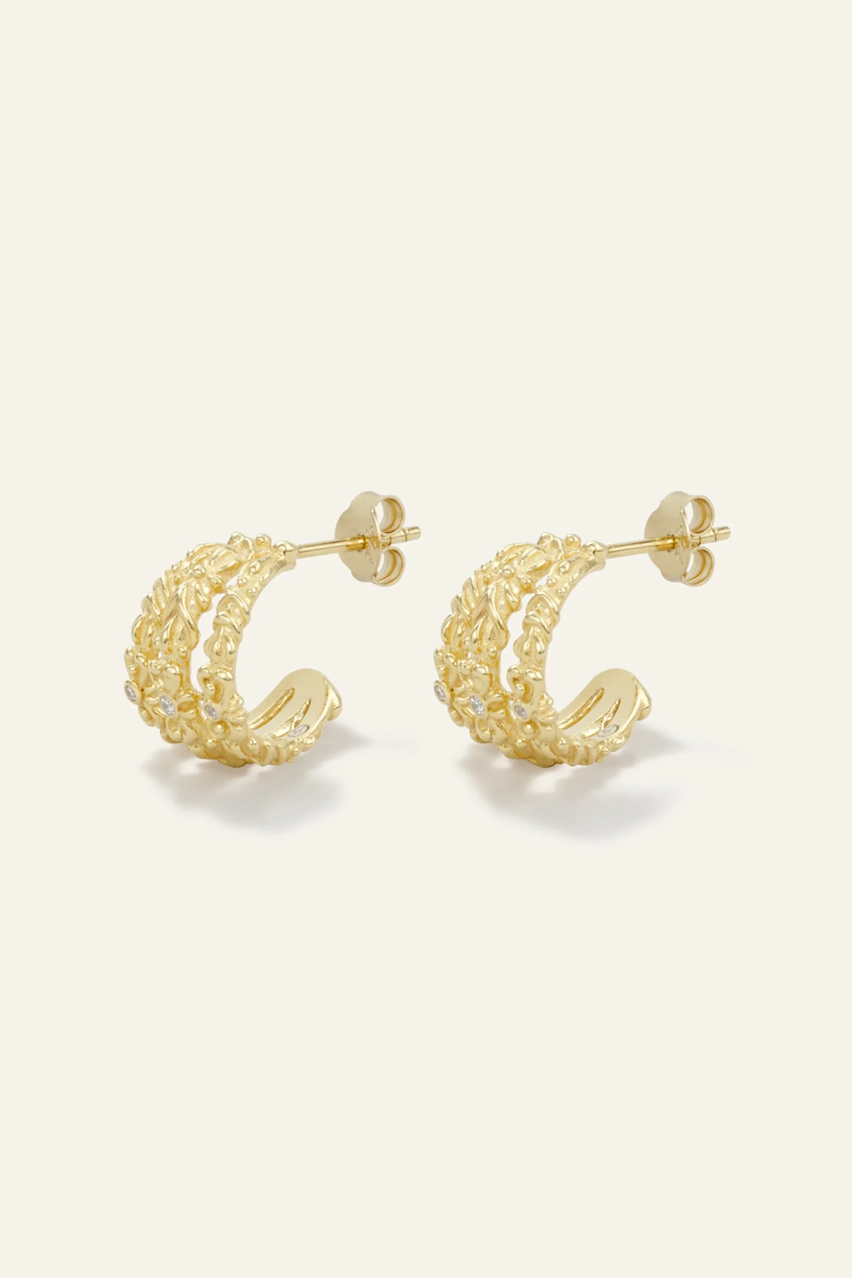 Ba&Sh PERRINE pendientes de circonita ORO Best