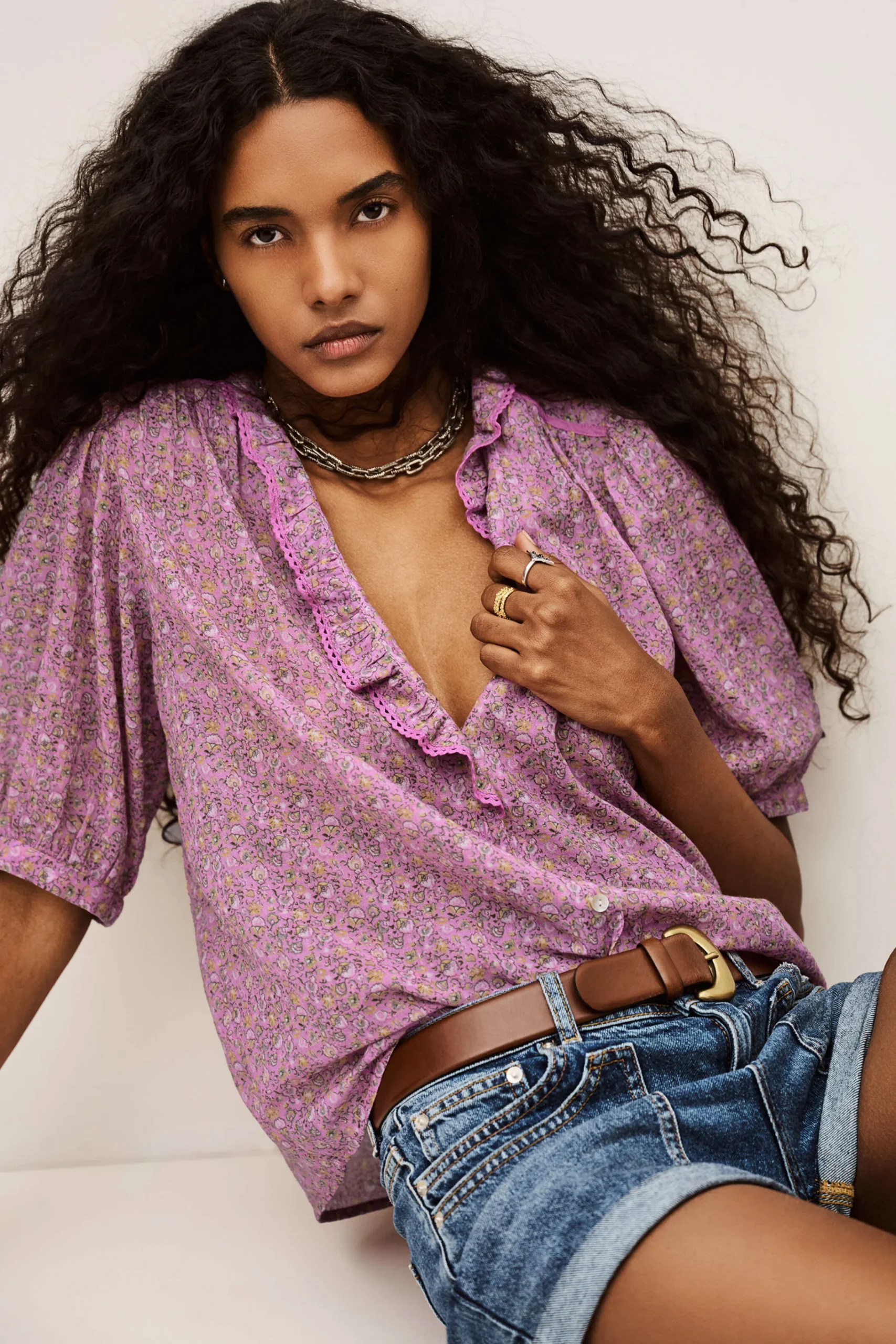 Ba&Sh PHYSALYS camisa estampada PINK Sale