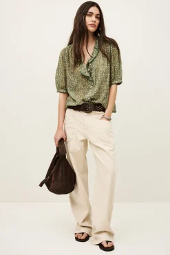 Ba&Sh PHYSALYS camisa estampada VERDE Sale
