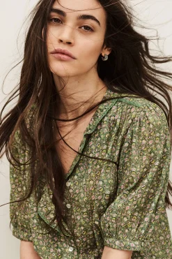 Ba&Sh PHYSALYS camisa estampada VERDE Sale