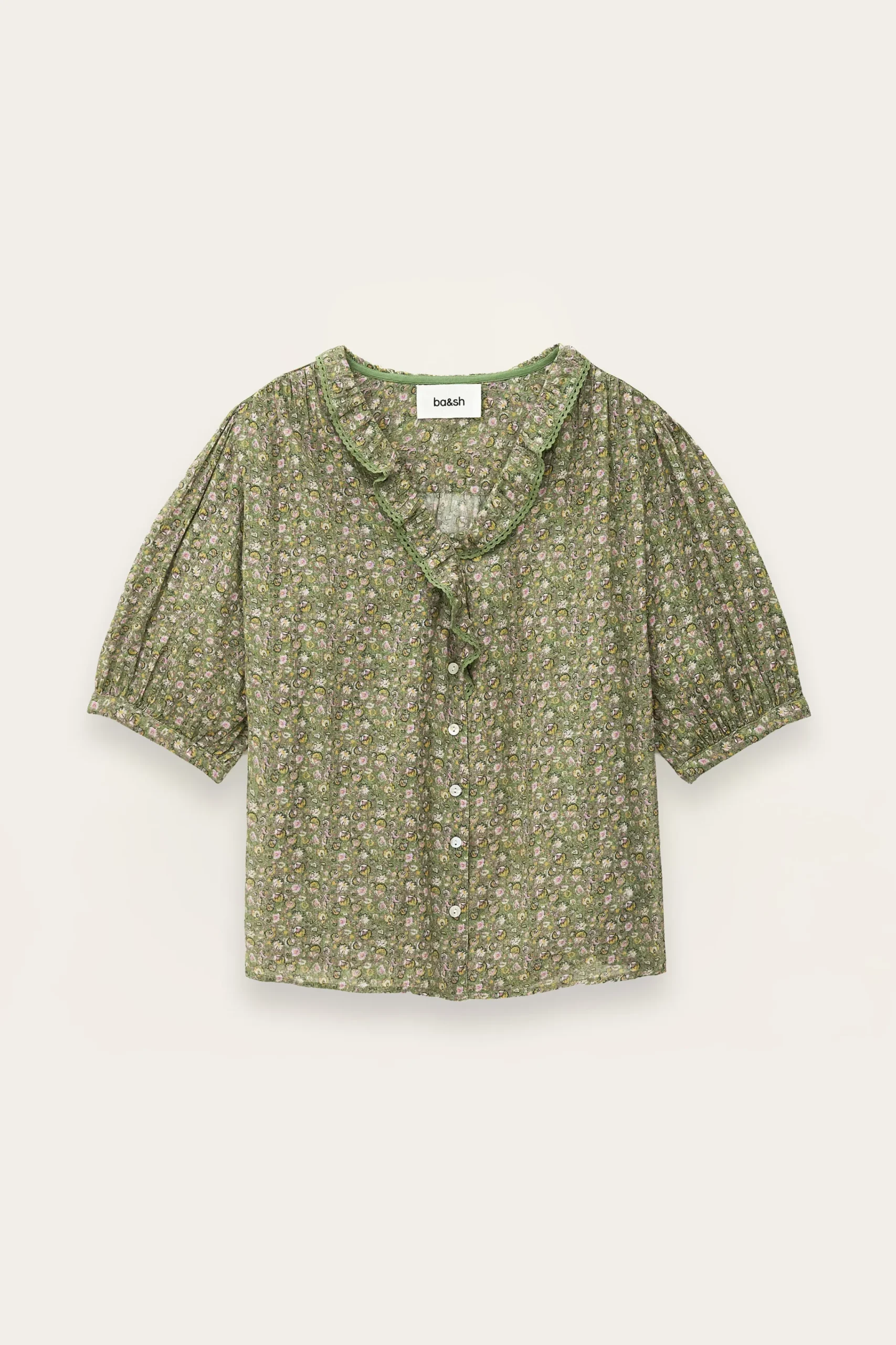 Ba&Sh PHYSALYS camisa estampada VERDE Sale