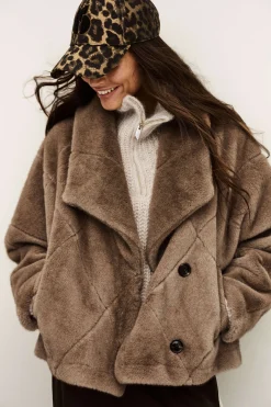 Ba&Sh PINIE faux fur coat GRIS Sale