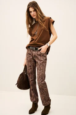 Ba&Sh PIO T-SHIRT MARRON