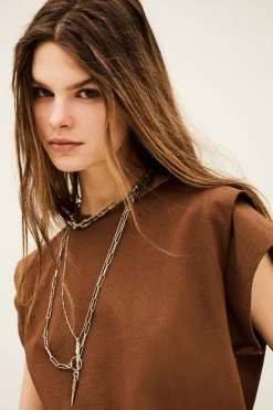 Ba&Sh PIO T-SHIRT MARRON