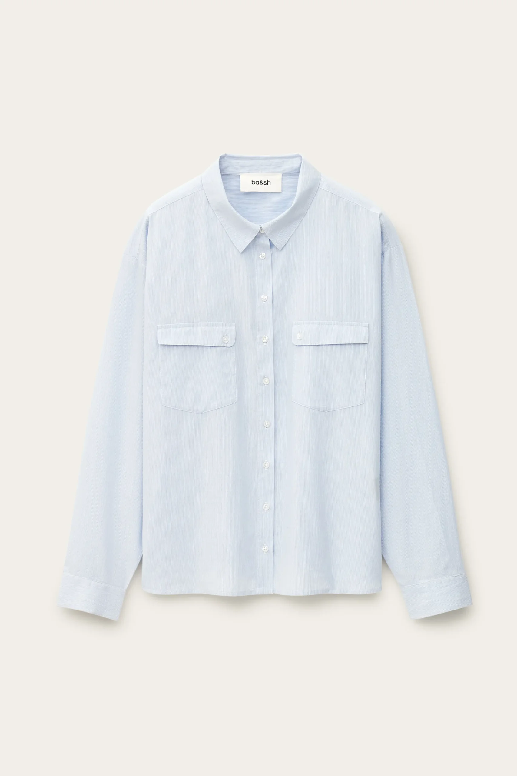 Ba&Sh PORZIA camisa ancha de rayas AZUL Outlet