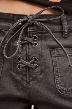 Ba&Sh RENO pantalón corto vaquero de talle alto € 165 GRIS