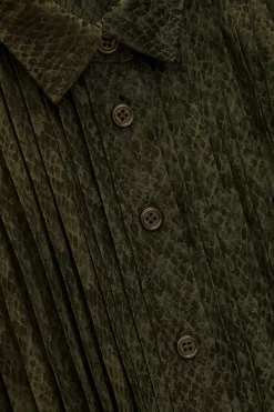 Ba&Sh RIATA camisa estampada VERDE New