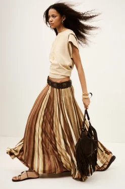 Ba&Sh RIMA falda larga NEGRO Outlet