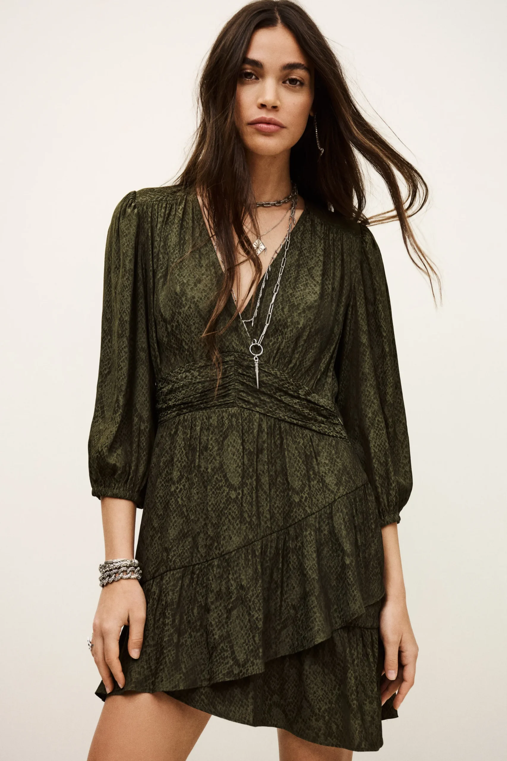 Ba&Sh ROMEA vestido corto estampado VERDE Online