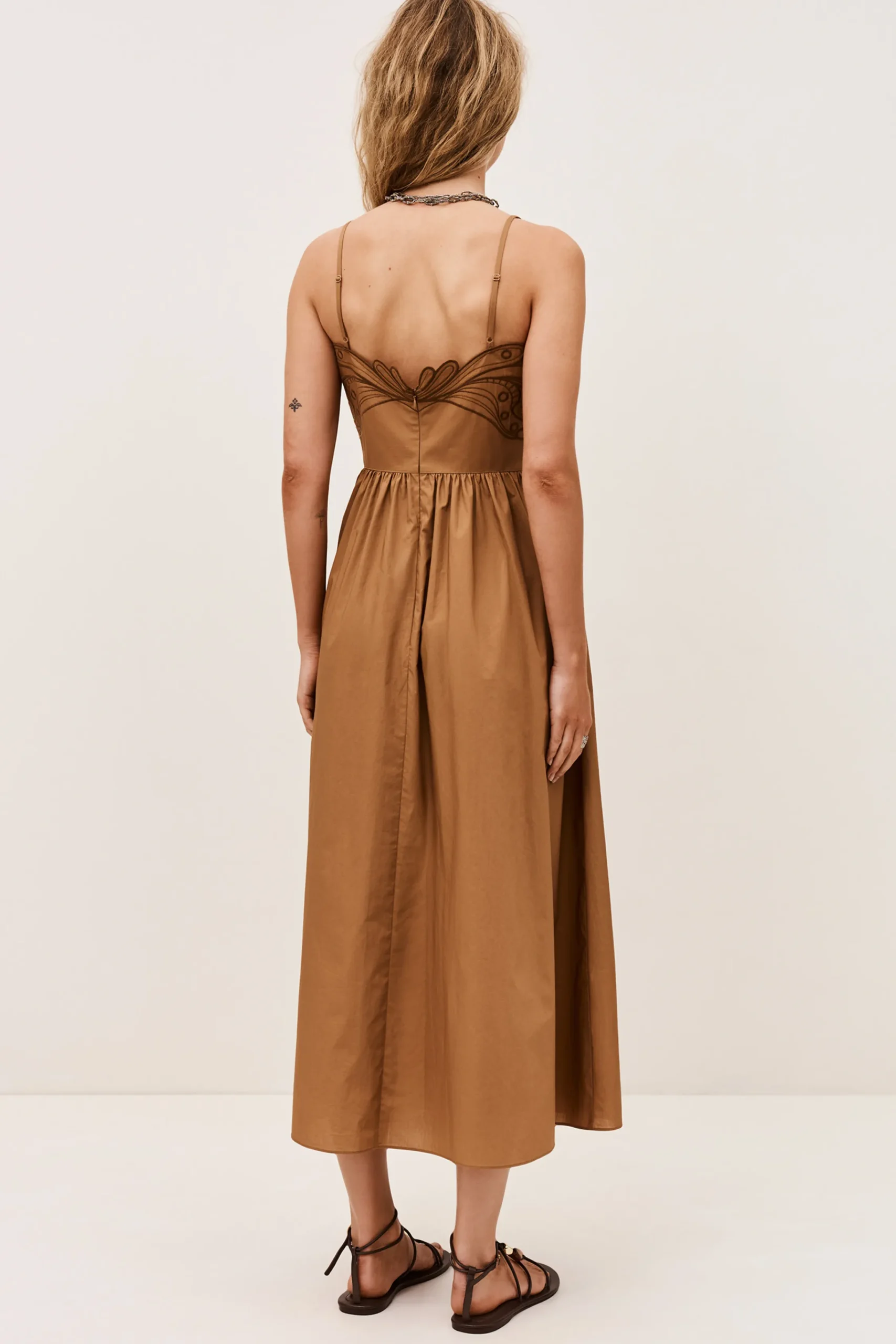Ba&Sh ROMI vestido midi MARRON Best