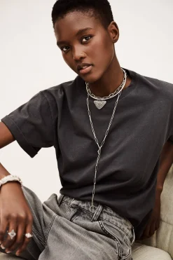 Ba&Sh ROSIE top de manga corta GRIS New