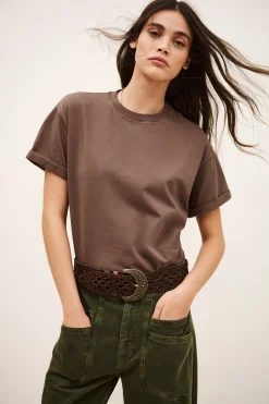 Ba&Sh ROSIE T-SHIRT MARRON Clearance