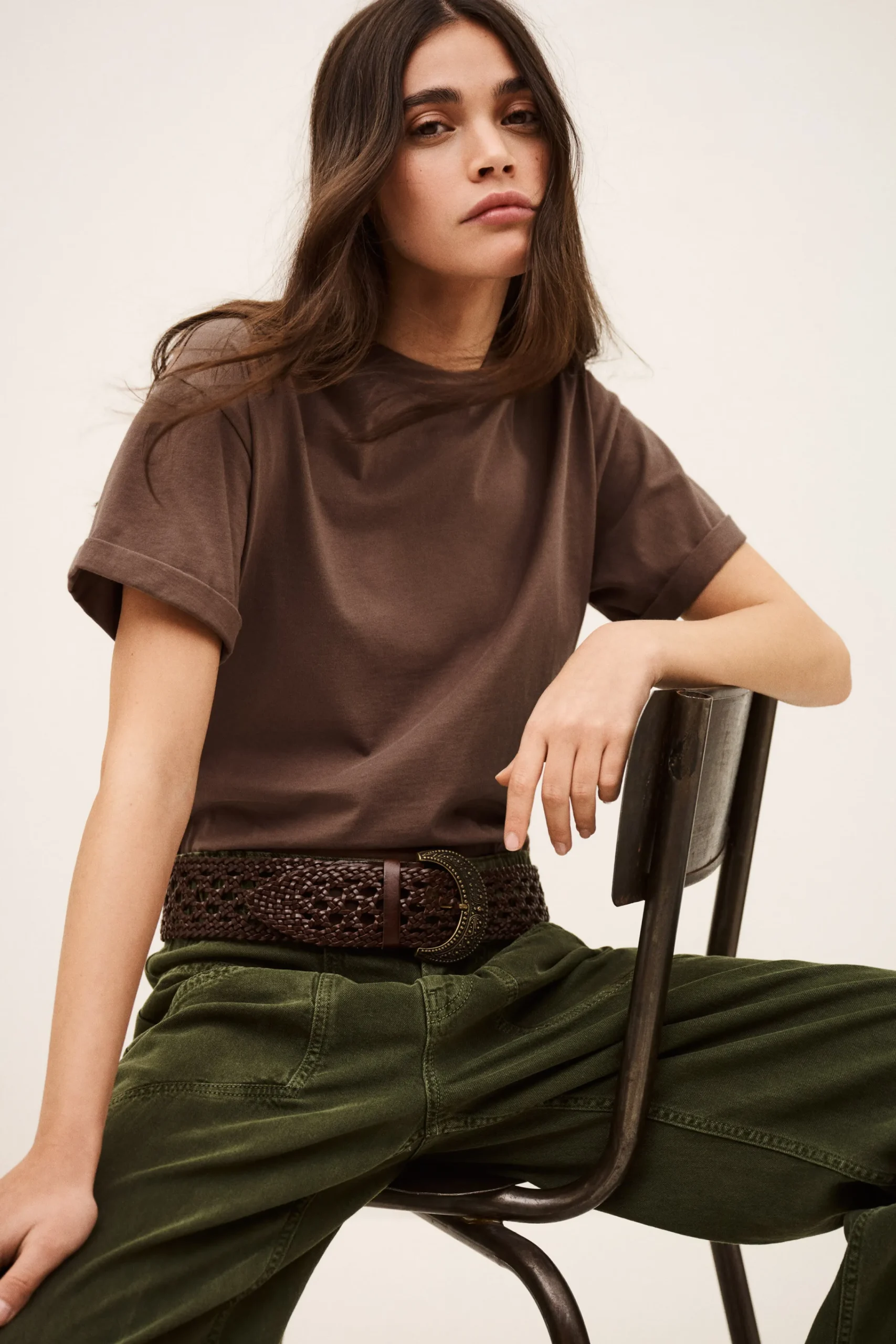 Ba&Sh ROSIE T-SHIRT MARRON Clearance